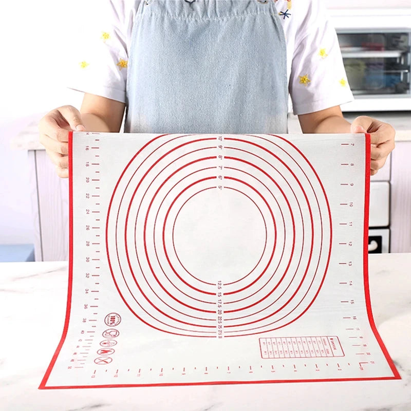 20x16 Inch Lager Silicone Pastry Mat for Rolling Dough with Measurements