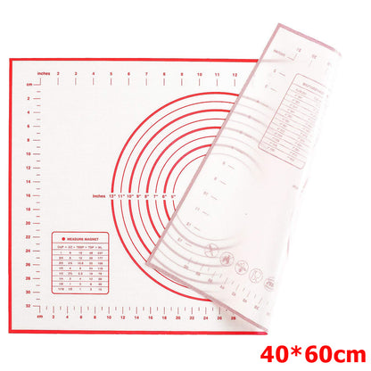 20x16 Inch Lager Silicone Pastry Mat for Rolling Dough with Measurements