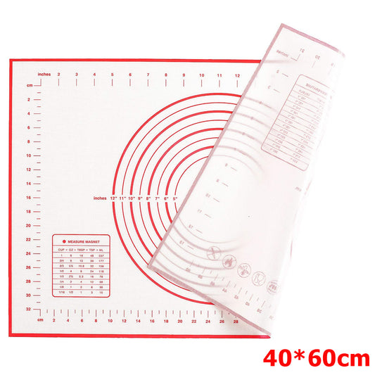 20x16 Inch Lager Silicone Pastry Mat for Rolling Dough with Measurements