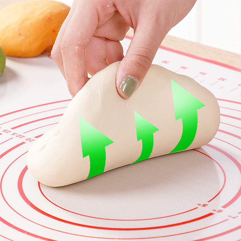 20x16 Inch Lager Silicone Pastry Mat for Rolling Dough with Measurements