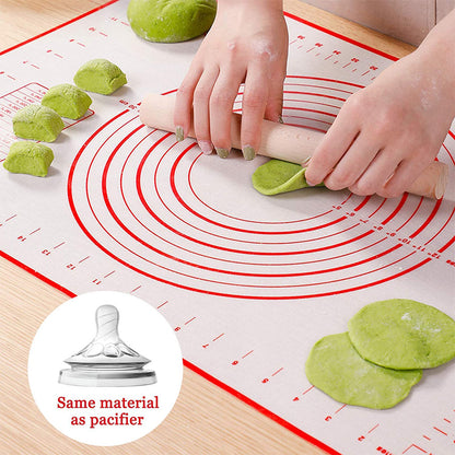 20x16 Inch Lager Silicone Pastry Mat for Rolling Dough with Measurements